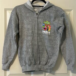 NWOT Sesame Street Children’s 50th Anniversary Grey Zip Front Hoodie